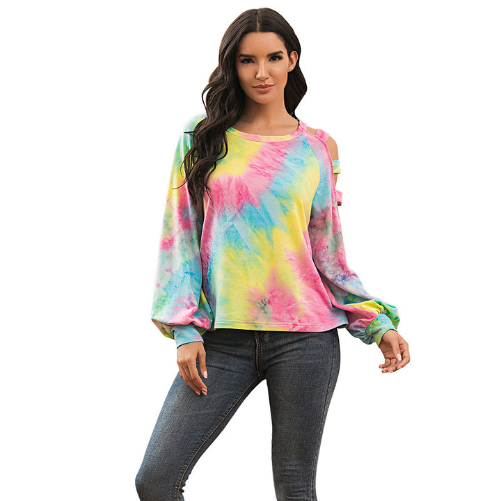 Casual hoodie for women with a trendy tie-dye pattern Lune London