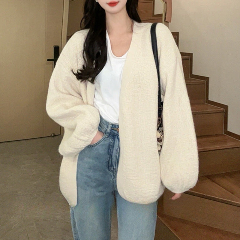Cardigan en tricot surdimensionné pour femmes avec une coupe décontractée Chic & Stil