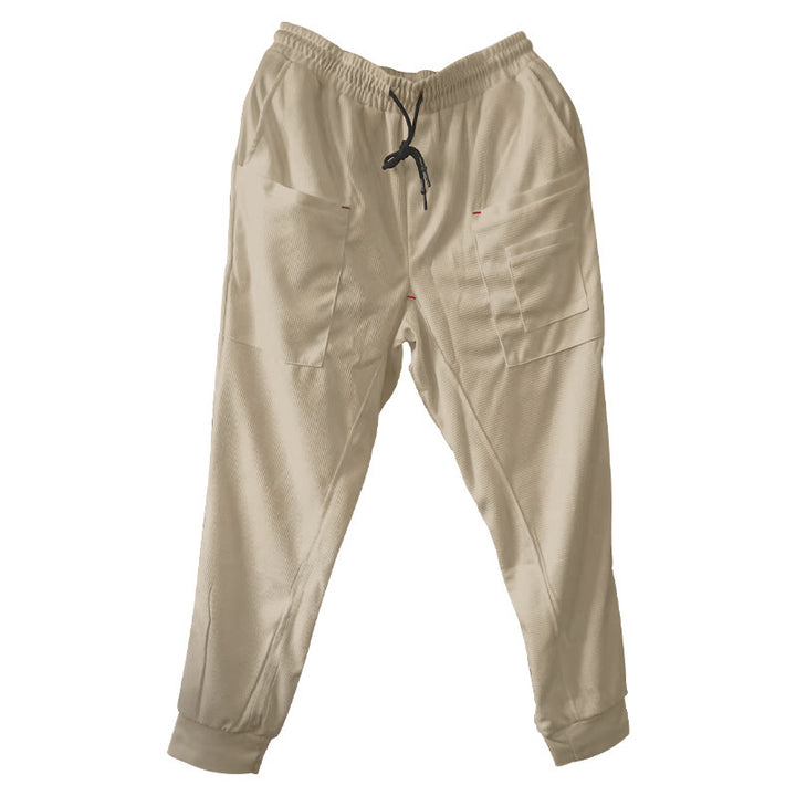 Men's cargo jogger pants with practical side pockets and an elastic waistband Lune London