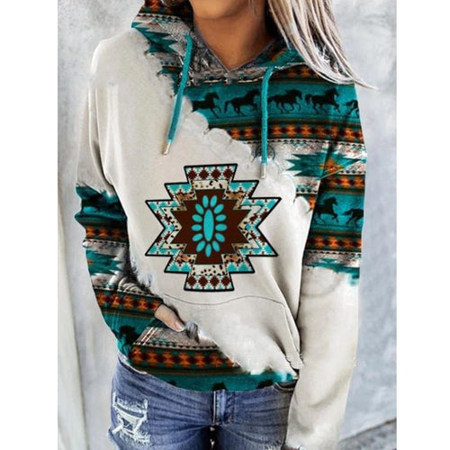 Women's hoodie with a unique tribal pattern Lune London