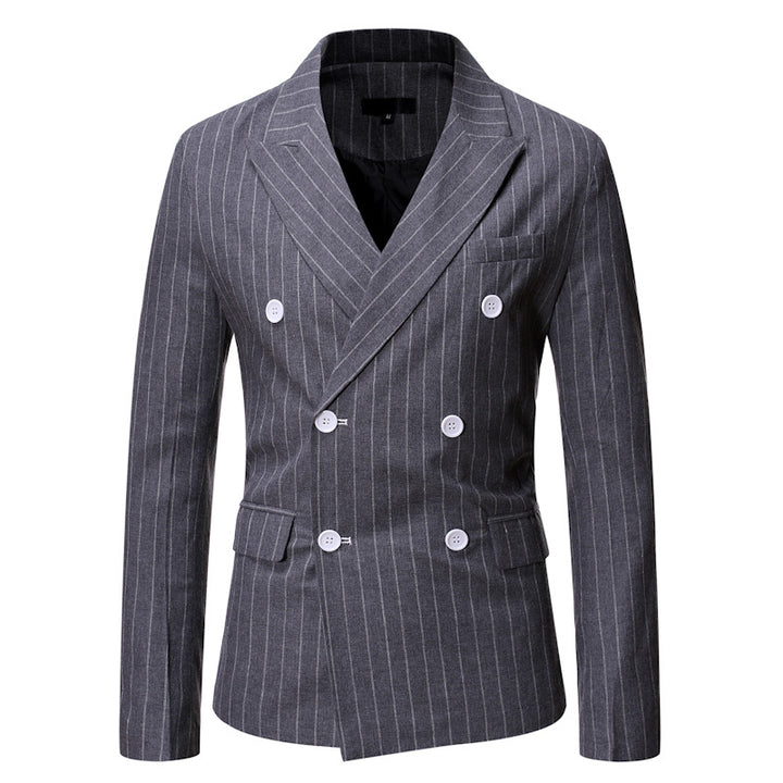 Elegant double-breasted jacket for men with fine stripes Lune London