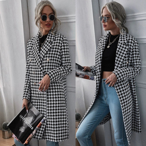 Oversized blazer for women in an exclusive houndstooth design Lune London