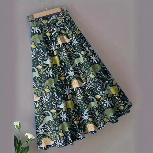 Floral maxi skirt for women with elastic waist and fluid fit Chic and Style