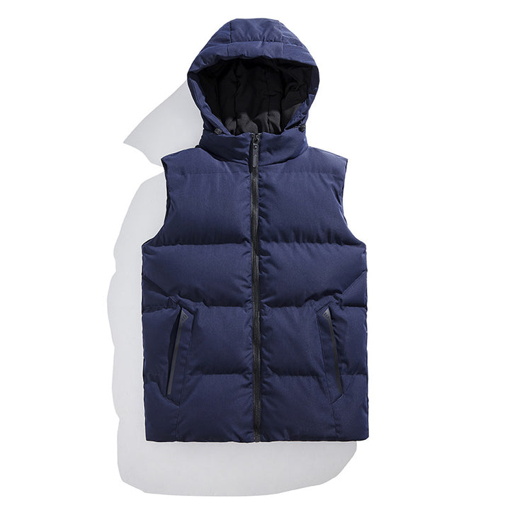 Ladies quilted thermal insulating vest with removable hood Lune London