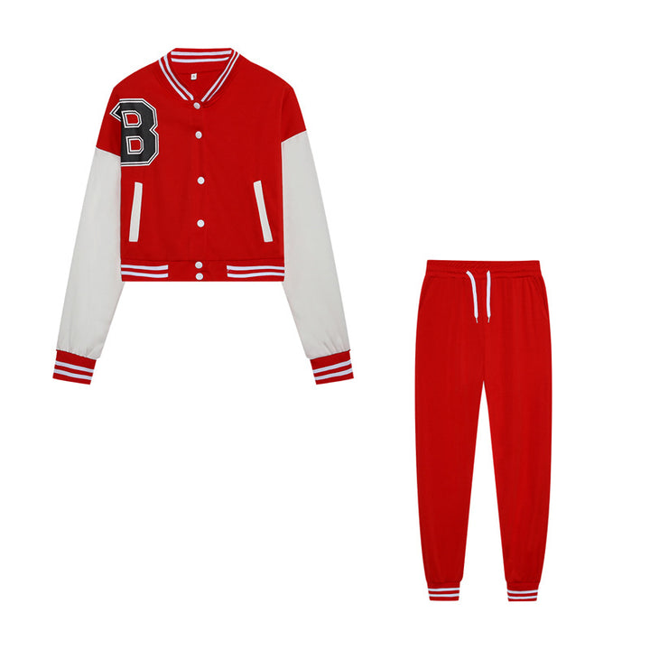 Sporty set for women consisting of a cropped jacket and jogging pants Lune London
