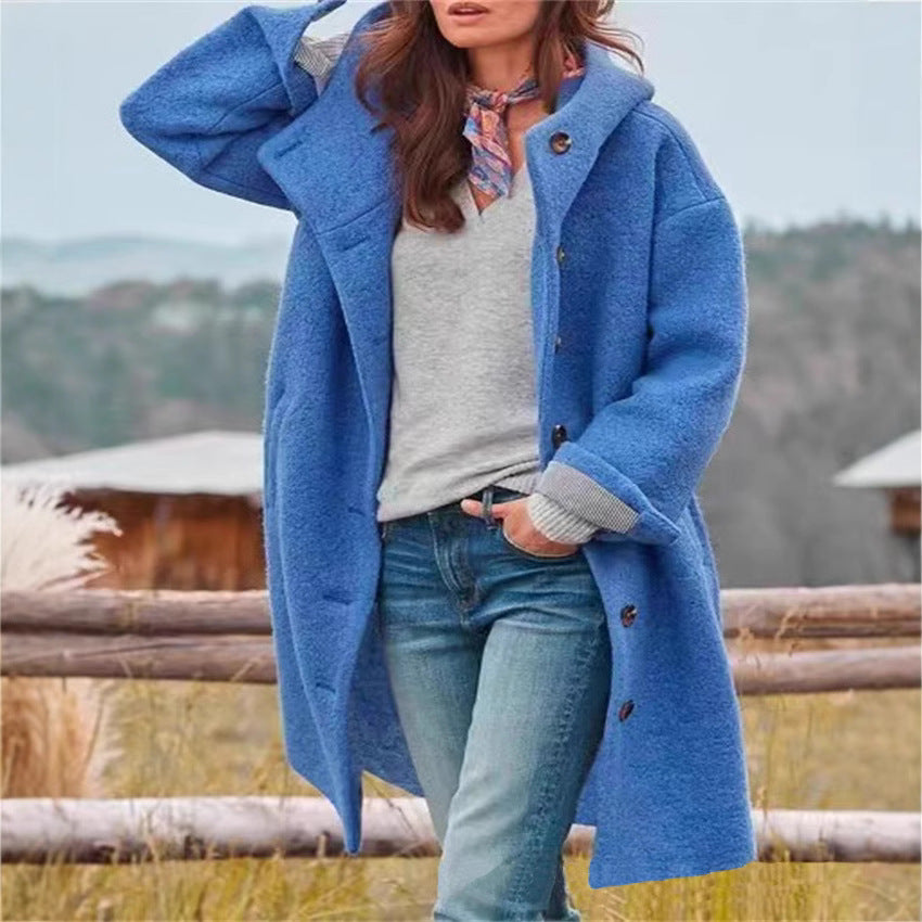 Ladies Oversized Chic Wool Coat