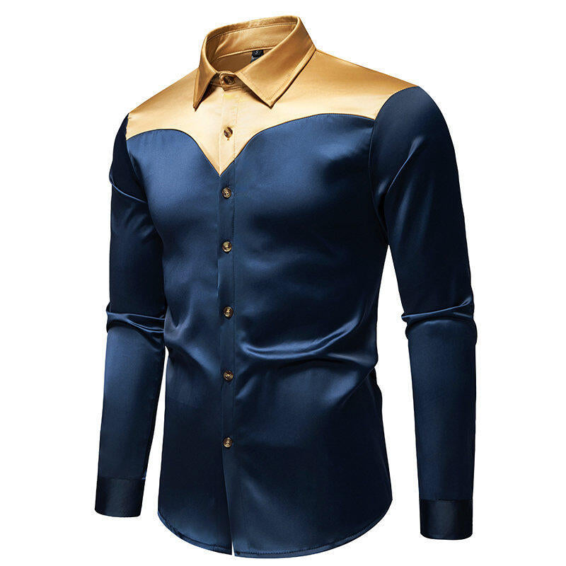 Elegant shirt for men with contrasting collar and button placket Lune London