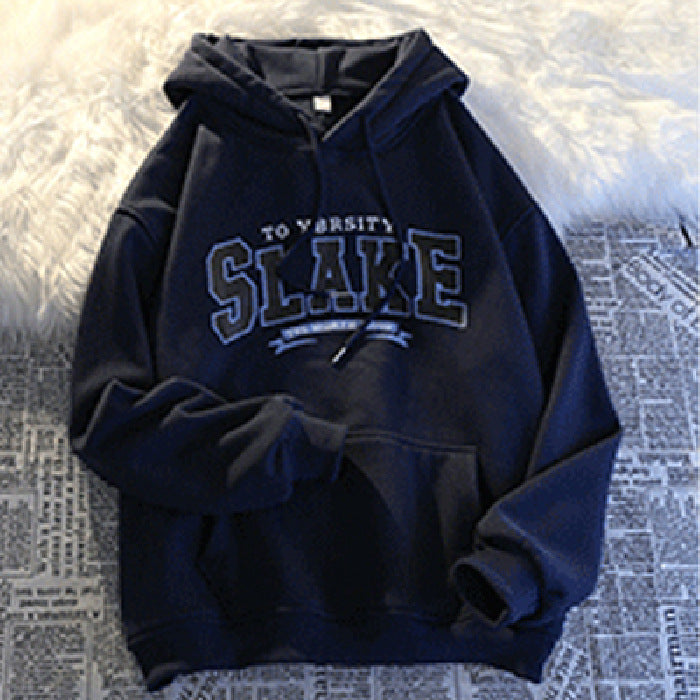 Women's hoodie with casual print and hood Lune London
