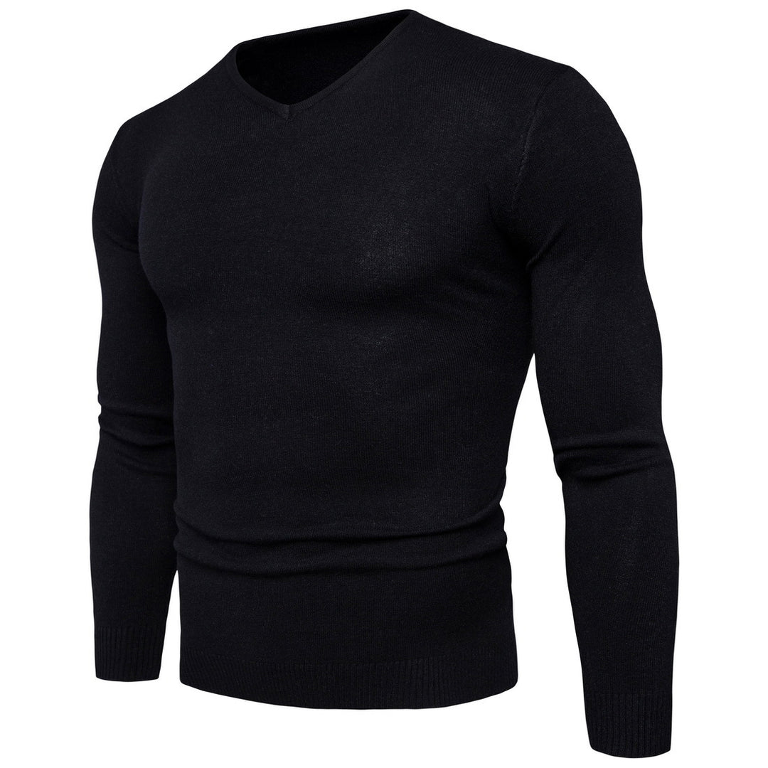 High quality V-neck men's sweater in cotton Lune London