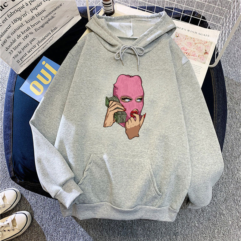 Ladies hoodie with artistic graphic design Chic & Stil