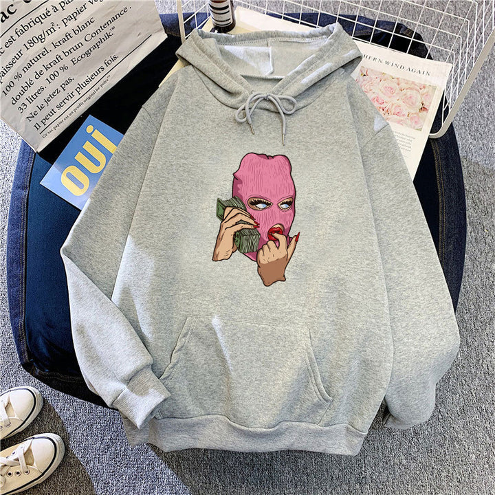 Ladies hoodie with artistic graphic design Chic & Stil