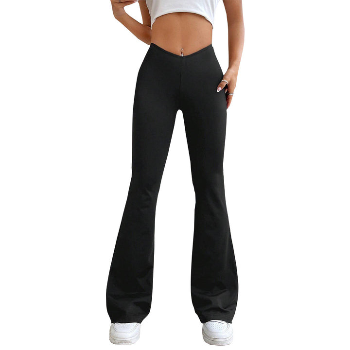 Pantalon Évasé Femme avec Taille Haute et Matériau Élastique Chic & Stil