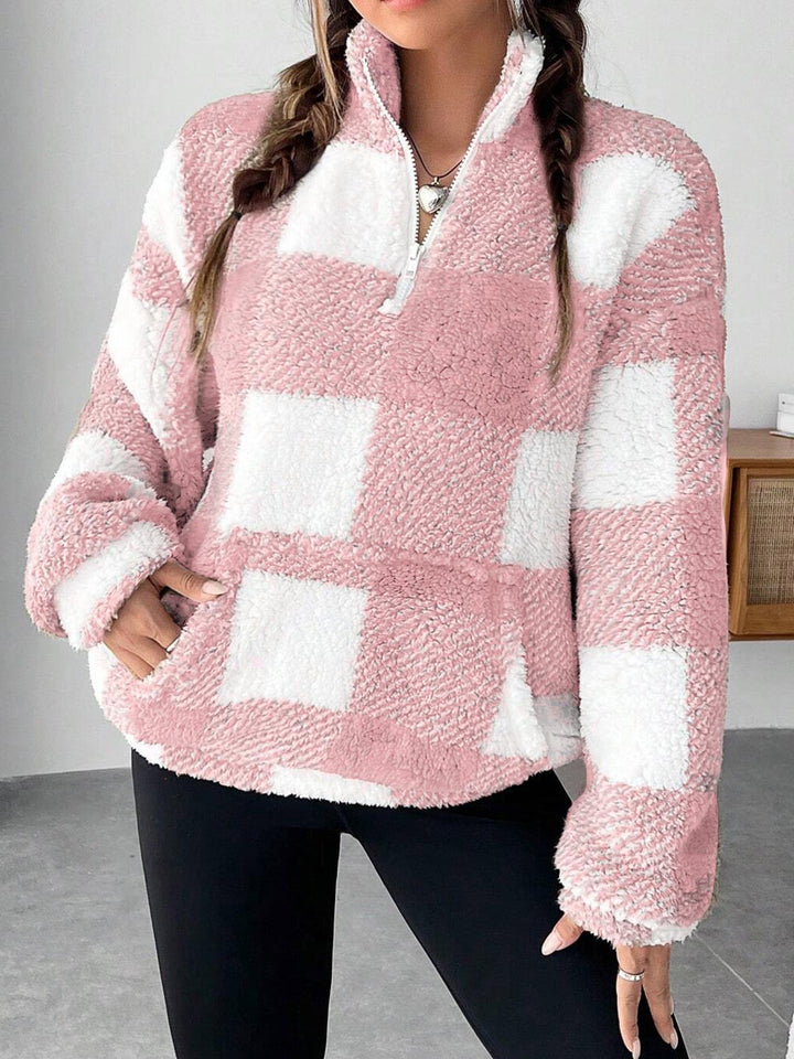 Fleece jacket for women with zipper and pockets Lune London