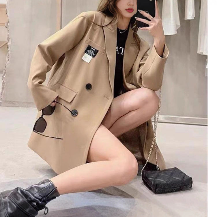 Blazer oversize pour femmes en tissu texturé Chic & Stil