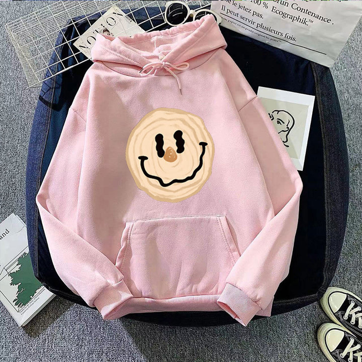 Women's hoodie with cheerful smile motif Chic & Stil