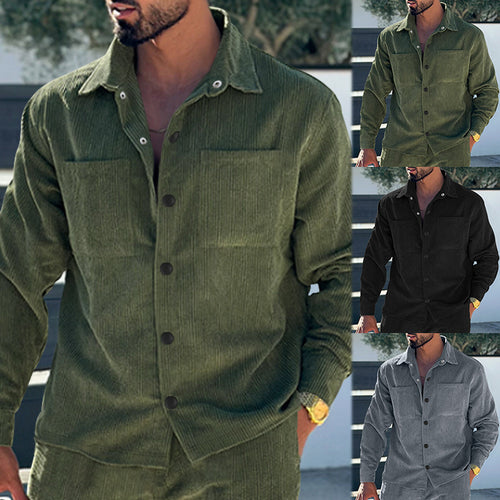 Casual corduroy jacket for men with practical chest pockets Lune London