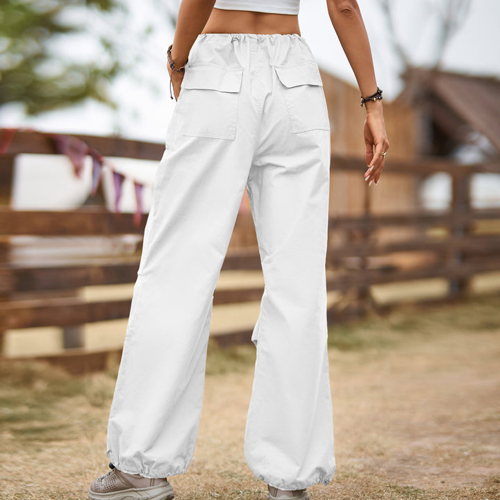 Cargo transport pants for women with elastic waistband and practical pockets Lune London
