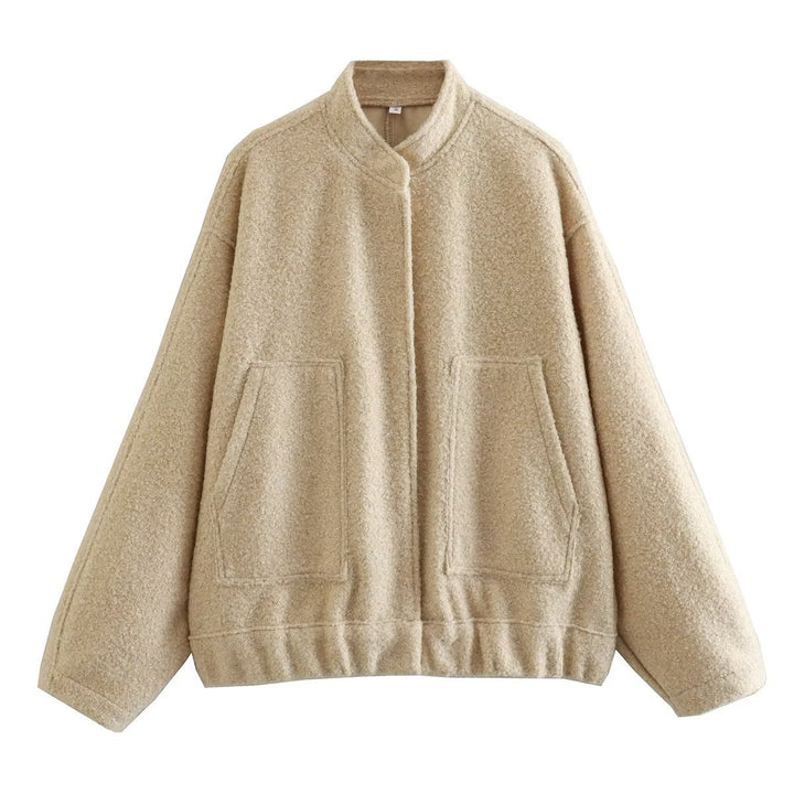 Ladies Comfortable Fleece Jacket with Relaxed Fit and Practical Pockets Lune London