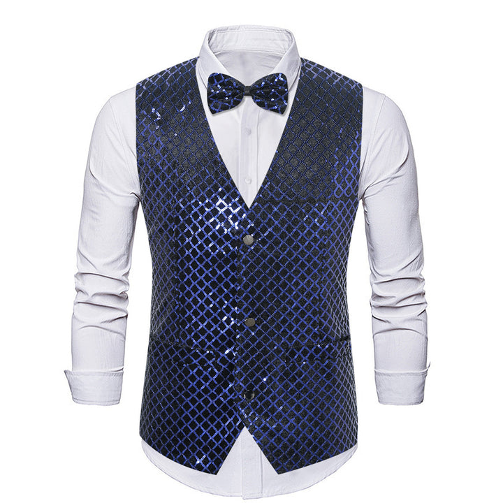 Elegant sequin blazer for men with matching tie closure Lune London