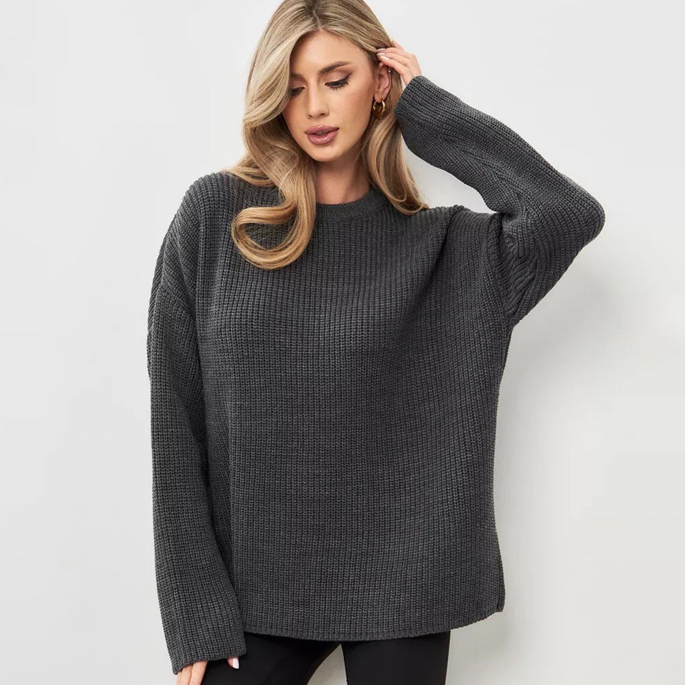 Pull en tricot épais pour femme avec une coupe décontractée et un matériau doux Chic & Stil