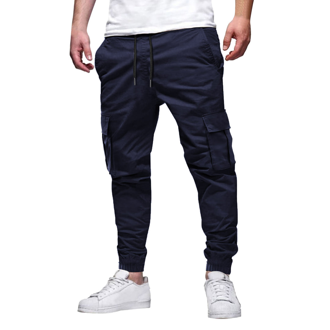 Casual cargo pants for men with elastic waistband and practical pockets Lune London