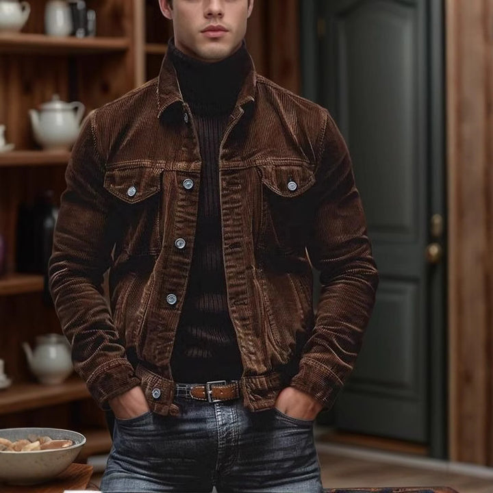 Corduroy jacket for men with practical pockets and classic cut Lune London