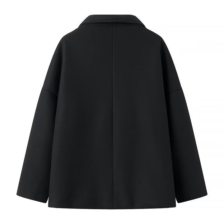 Women Oversized Fashion Jacket with Double-Breasted Button Row and Soft Lining Lune London