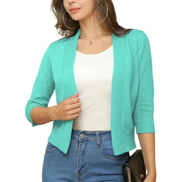 Ladies casual cardigan with open front and 3/4 sleeves Lune London