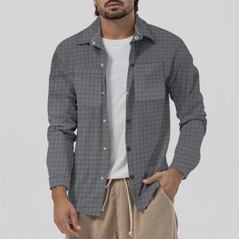 Casual checkered shirt for men with two chest pockets and modern fit Lune London