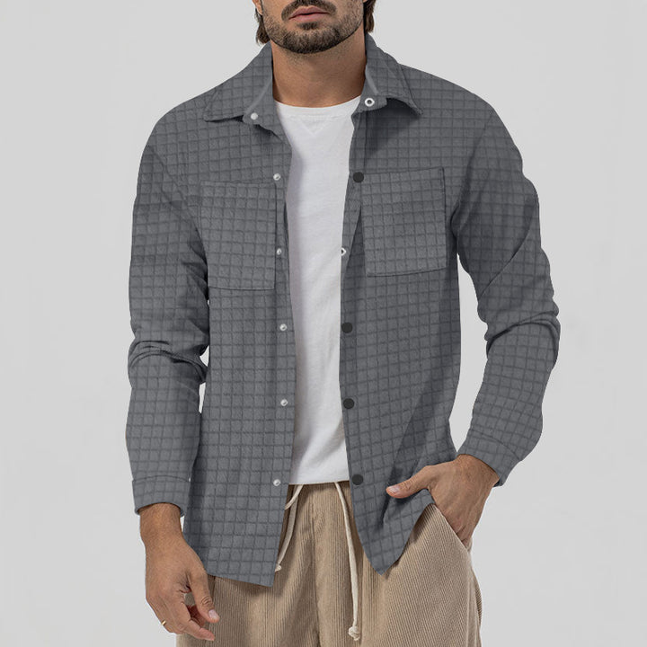 Casual checkered shirt for men with two chest pockets and modern fit Lune London
