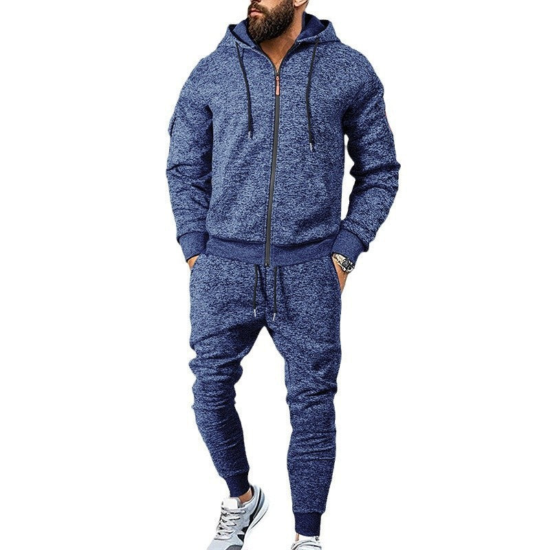 Versatile training set for men with zip-up hoodie and jogger pants Lune London