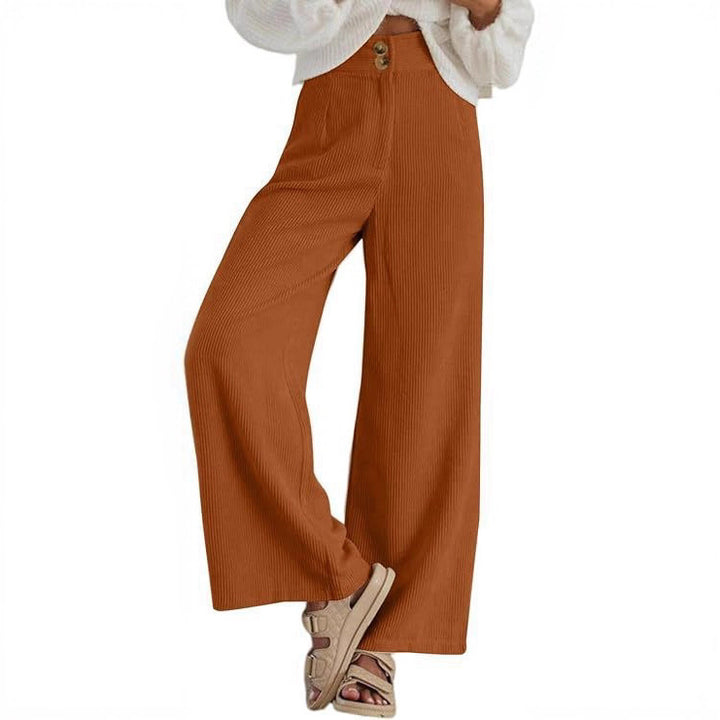 Ladies Wide Corduroy Trousers Lune London