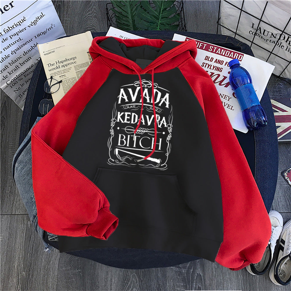 Women's hoodie with creative lettering Chic & Style