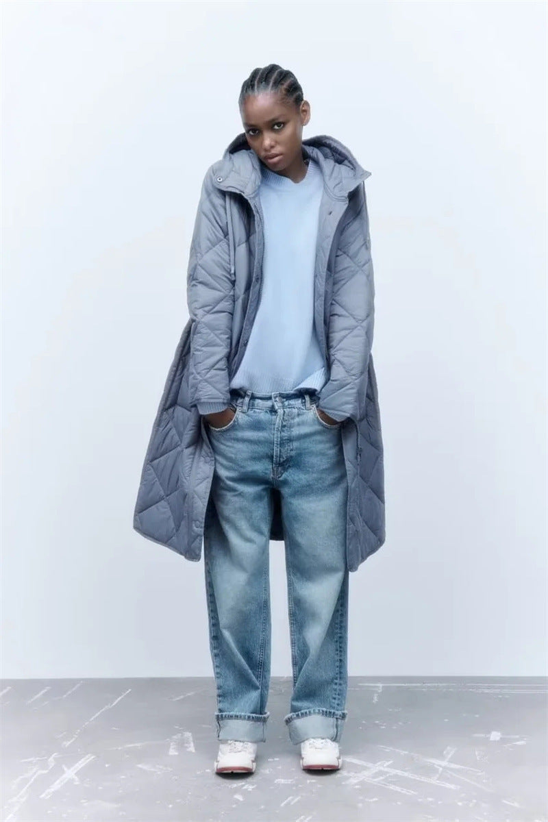 Women’s quilted transitional jacket with hood and practical pockets Lune London 1759483144