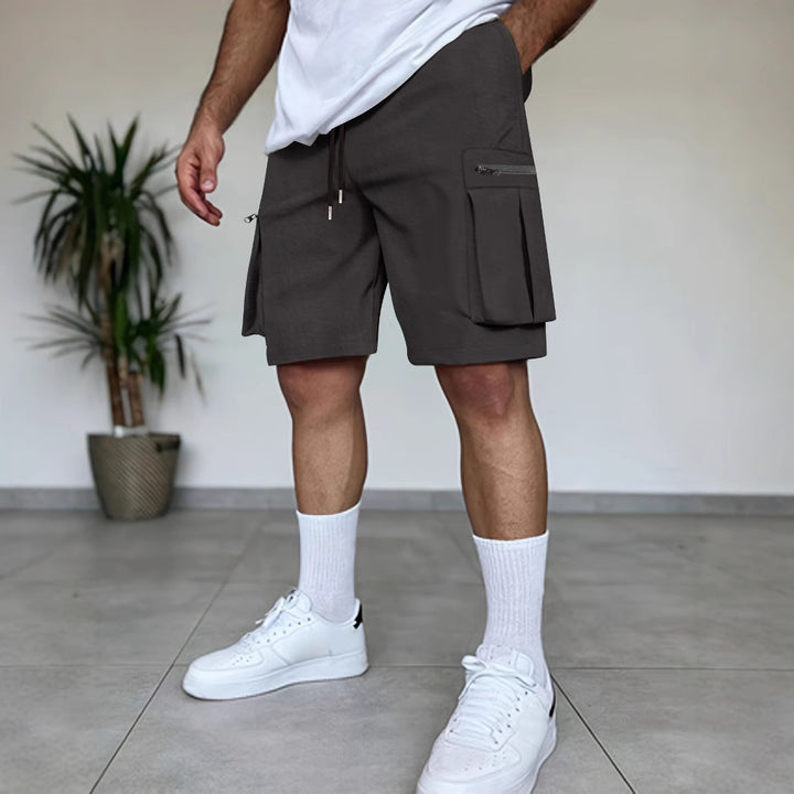 Shorts cargo utilitaires pour hommes avec poches à fermeture éclair Lune London