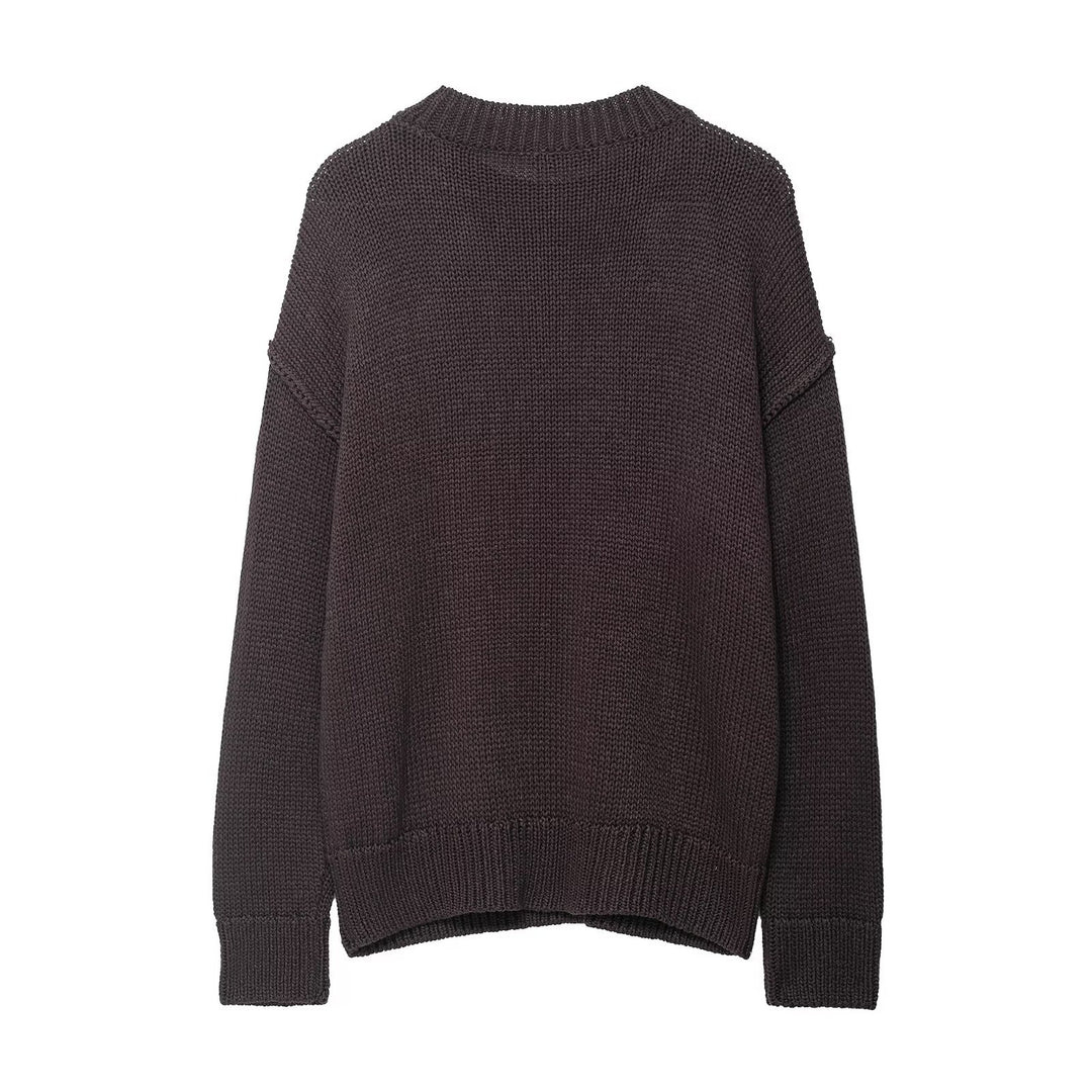 Casual sweater for women with oversized fit and textured pattern Lune London
