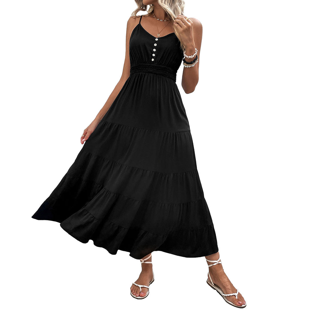 Elegant long sleeve maxi dress with side slit Lune London