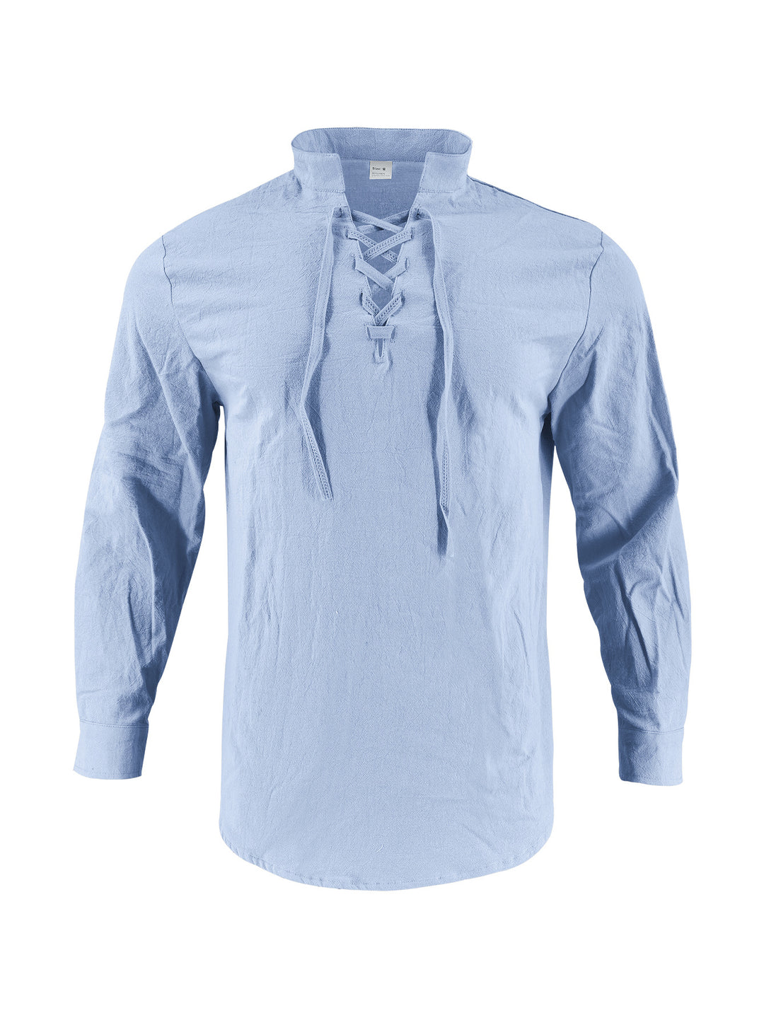 Long sleeve shirt for men with fashionable laces and high collar Lune London