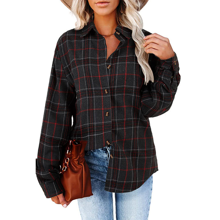 Lune London women's flannel shirt with check pattern