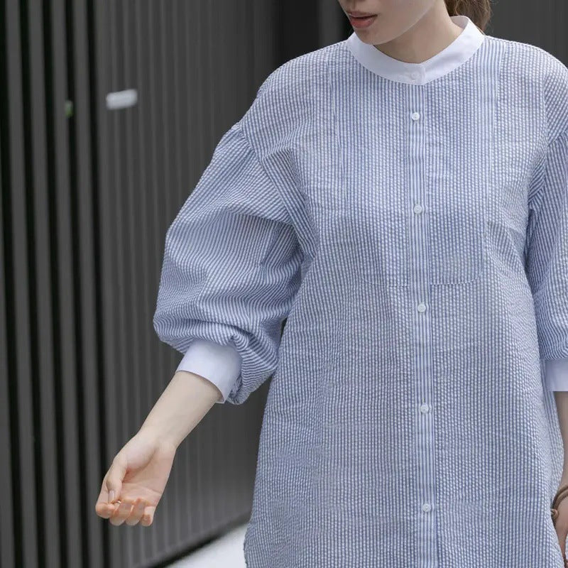 Chic and Style oversized striped shirt for women