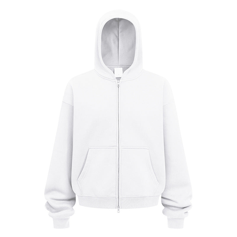 Casual hoodie jacket for women in soft fleece material with practical side pockets Lune London