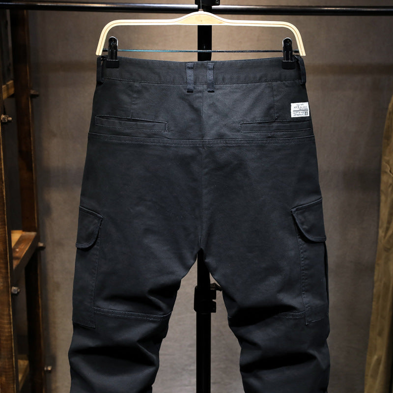 Men's cargo pants with multifunctional pockets and elastic waist Lune London