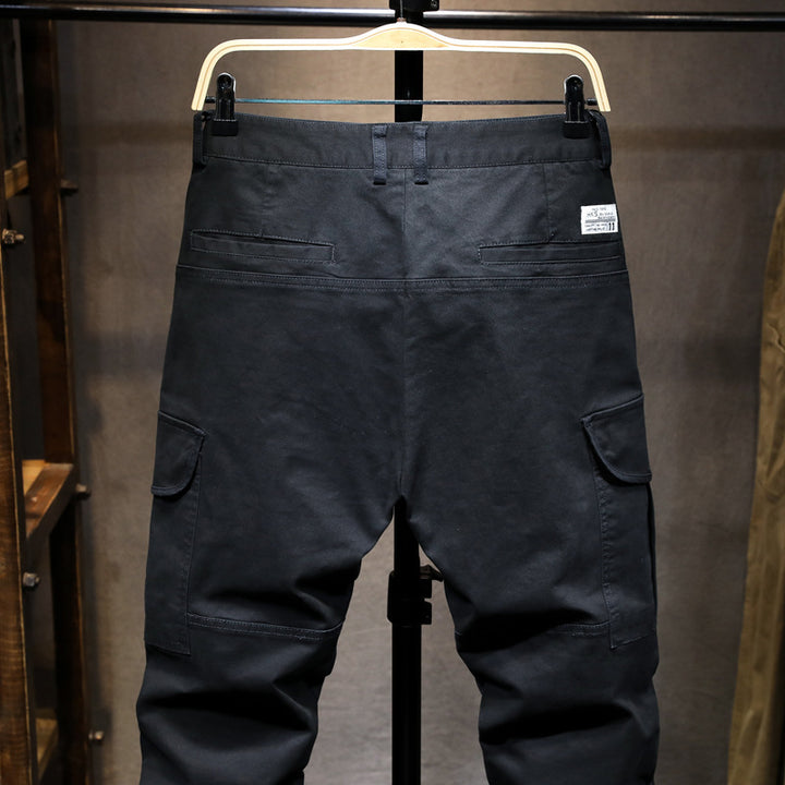 Men's cargo pants with multifunctional pockets and elastic waist Lune London