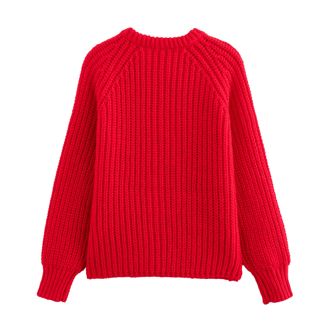 Elegant women's cardigan with decorative buttons and modern ribbed design Lune London