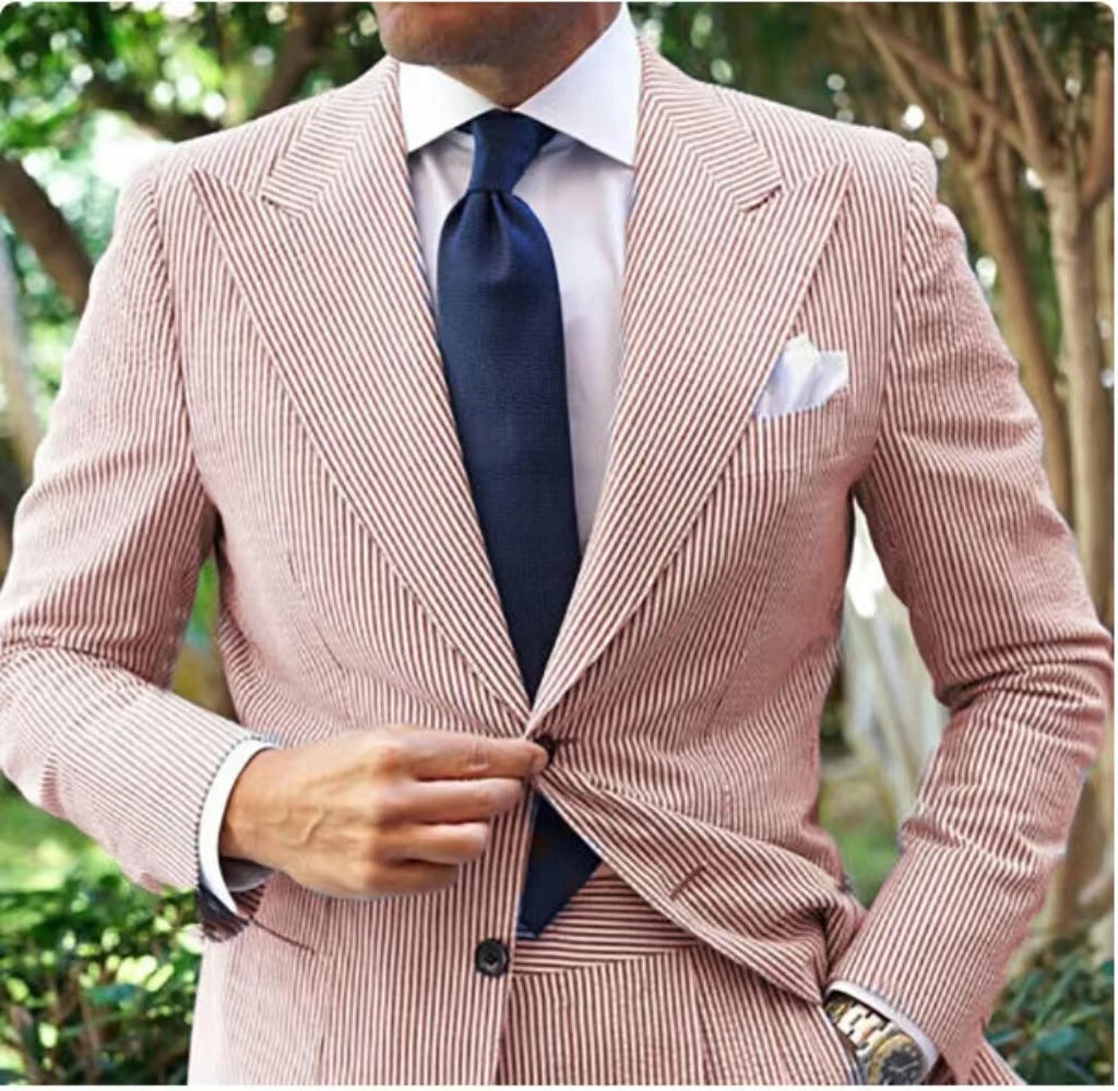 Lune London striped elegant suit jacket for men