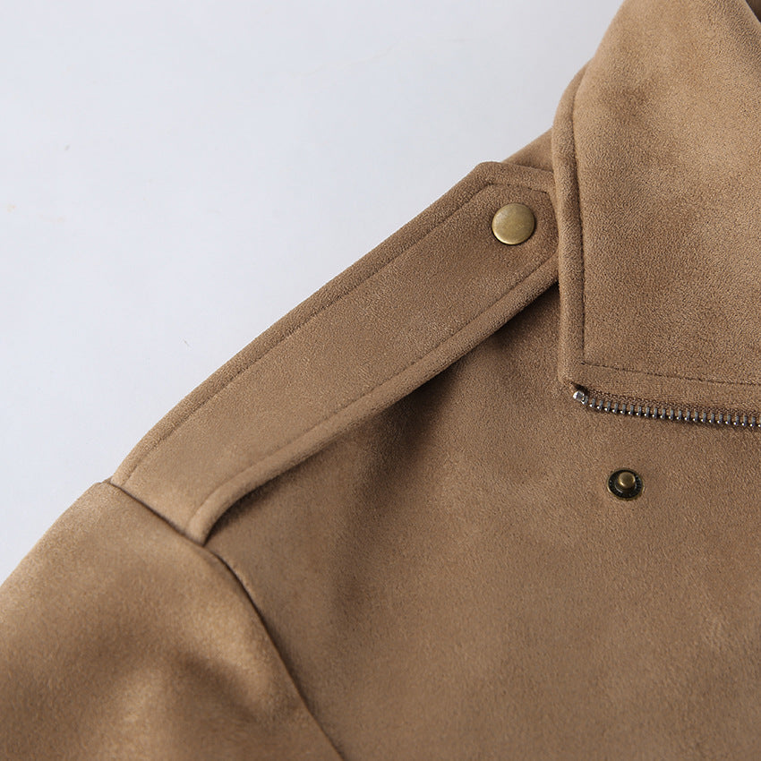 Lune London Soft Suede Casual Oversized Jacket for Women
