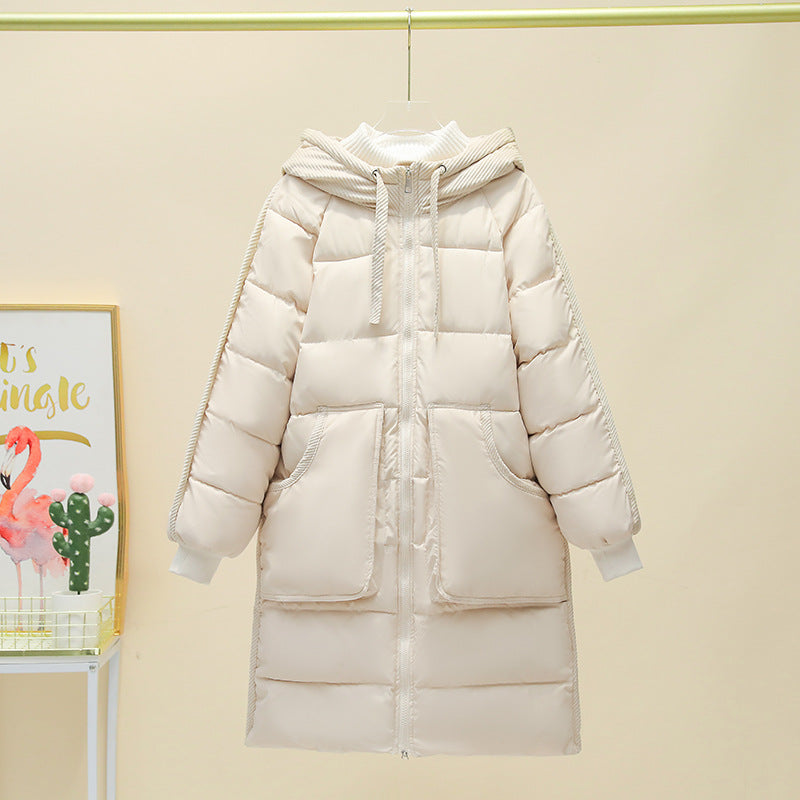 Women Parker padded insulated longer with removable hood and large pockets Lune London