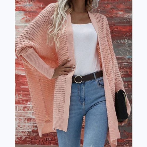 Knit coat for women with an open front closure and an airy cut Lune London
