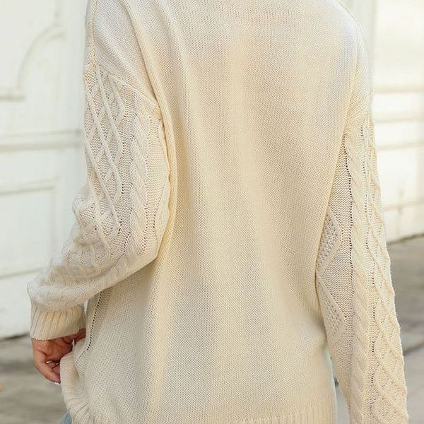 Pull en tricot pour femmes avec un motif en diamant saisissant Chic & Stil