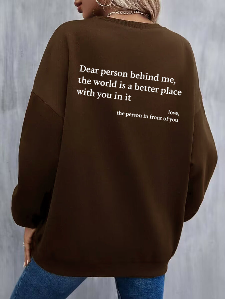 Women's sweatshirt with inspiring lettering Lune London